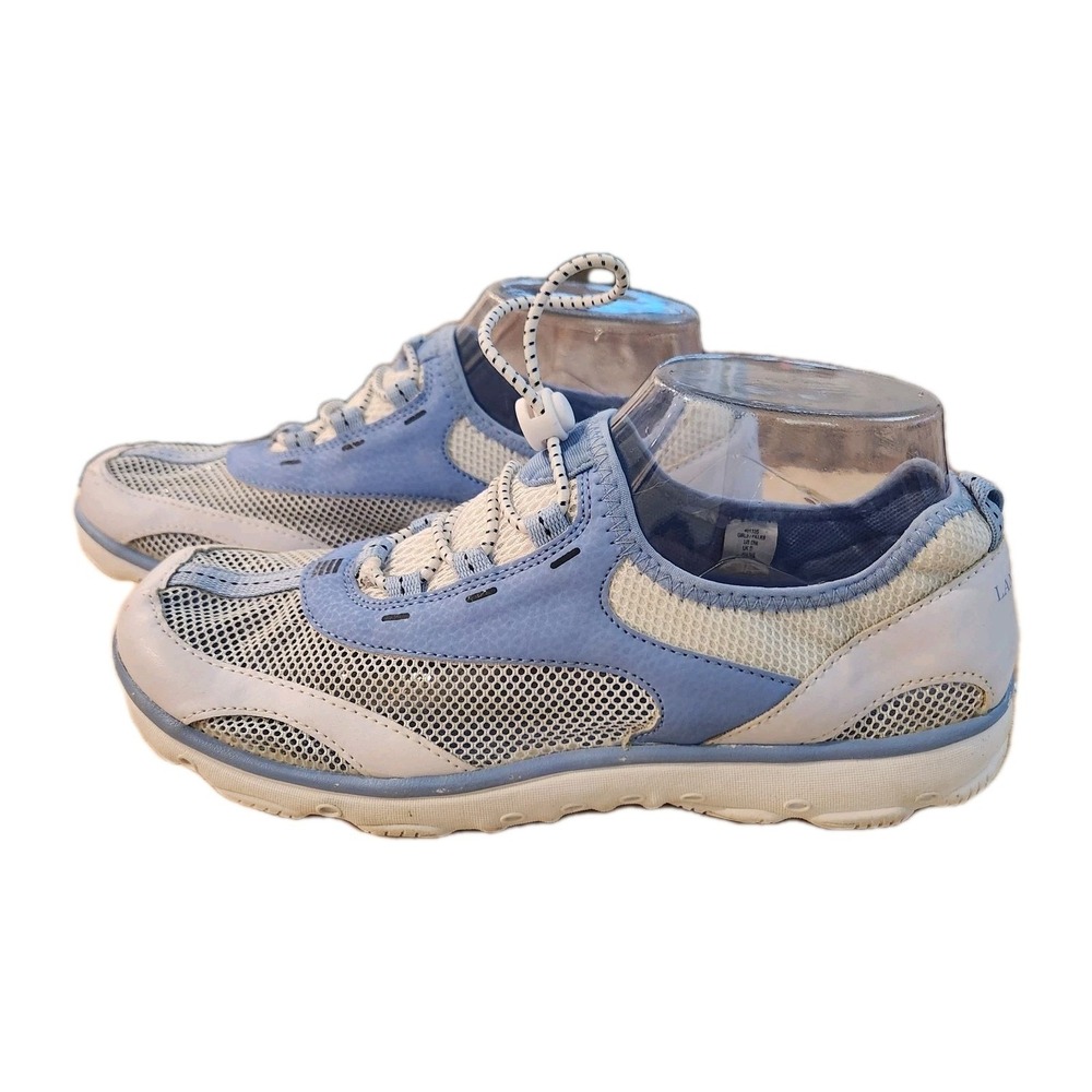 Lands' End Blue Mesh Action Water Shoes Bungee Slip-On Sneakers Size 6